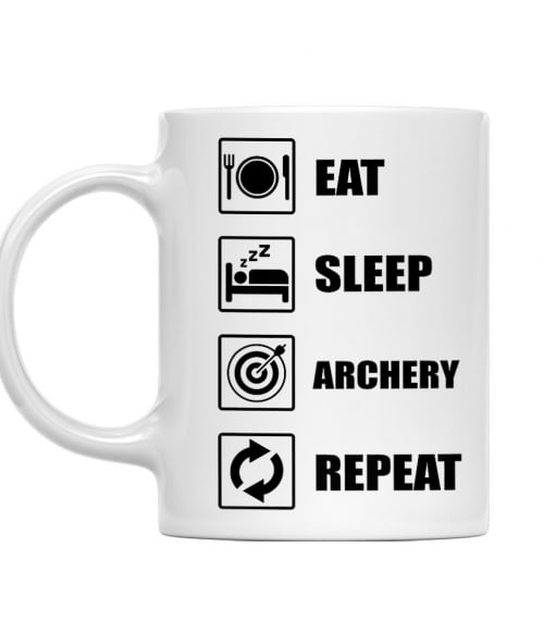 Eat sleep repeat archery Íjászat Bögre - Sport
