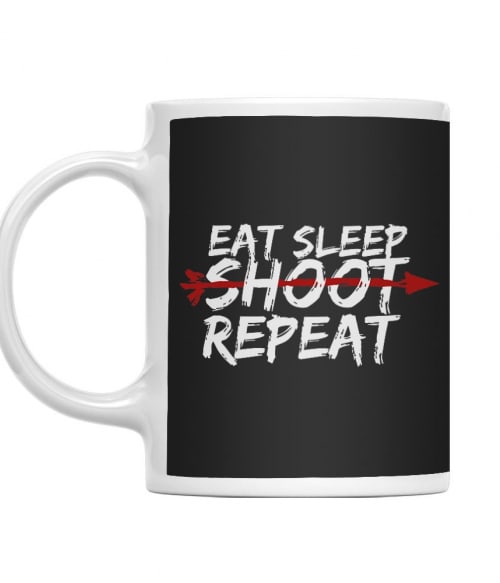 Eat sleep shoot repeat Íjászat Bögre - Sport