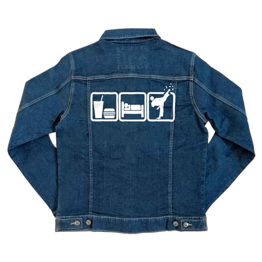 Eat sleep karate Unisex Farmerkabát