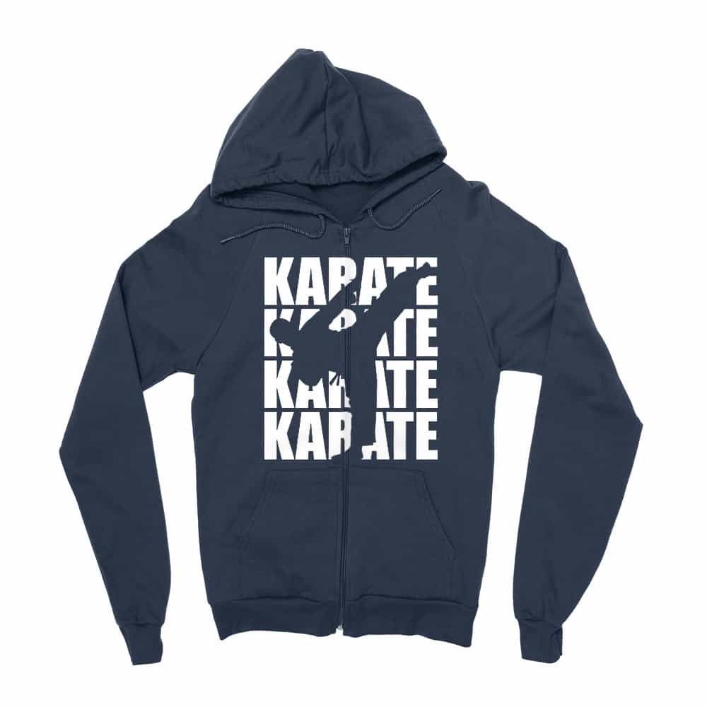 Karate silhouette Zipzáros Pulóver