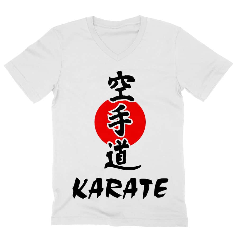 Karate text Férfi V-nyakú Póló