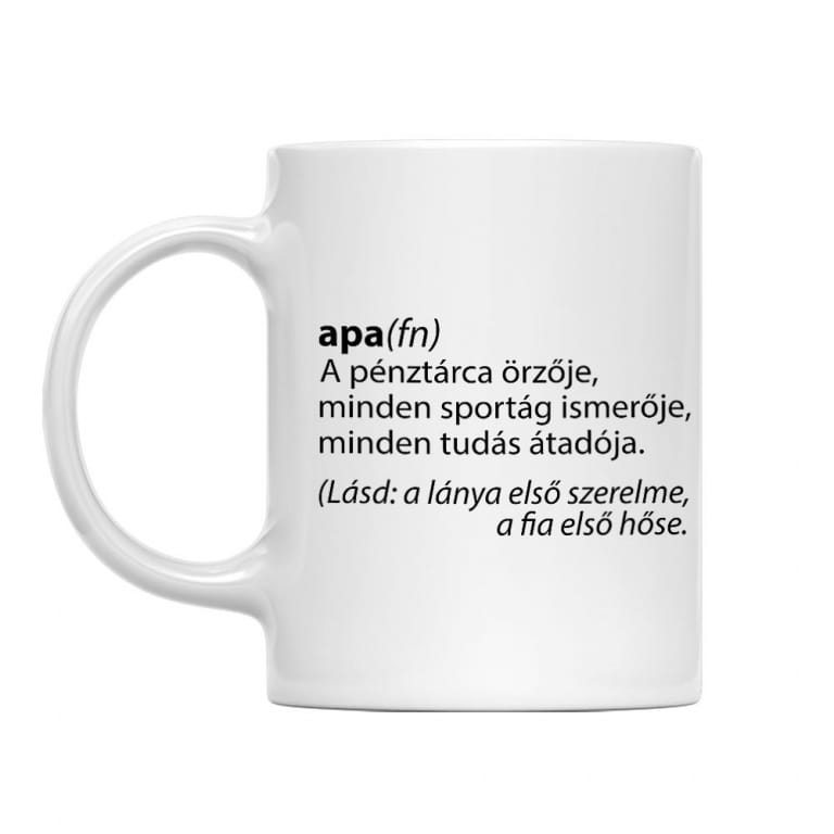 Apa definíció - Bögre