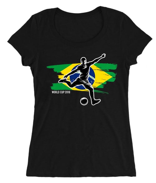 World Cup Flag Player Brazil Póló - Ha Football rajongó ezeket a pólókat tuti imádni fogod!
