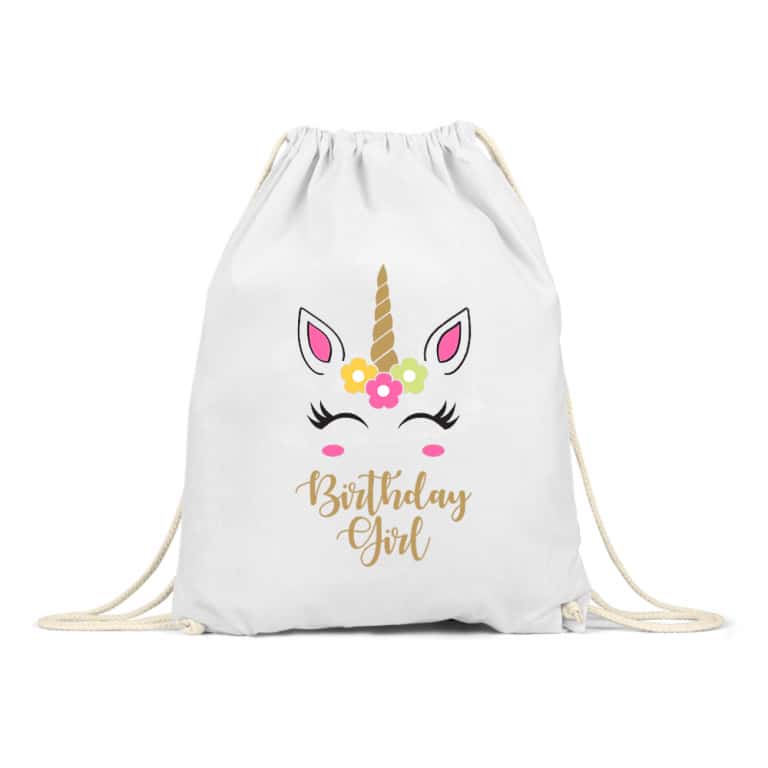 Unicorn birthday girl