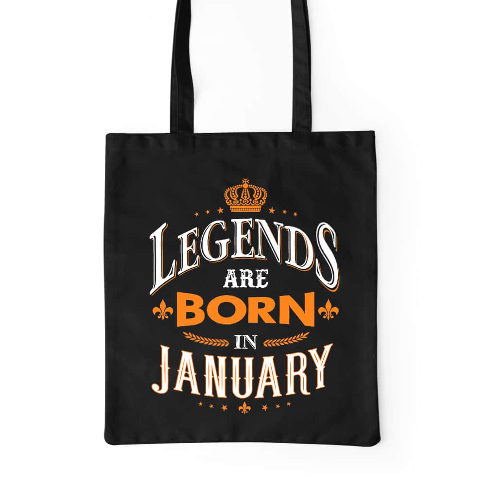 Legends are Born in January Prémium Vászontáska