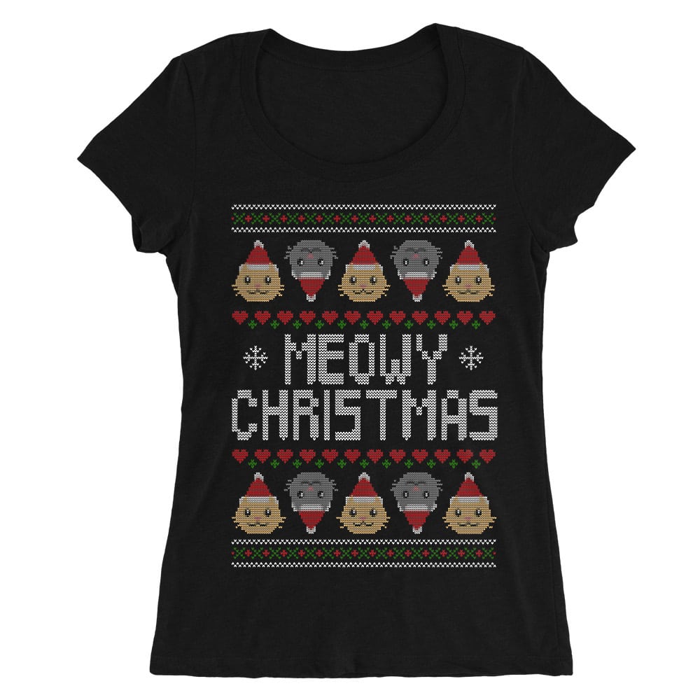 Meowy Christmas Női O-nyakú Póló