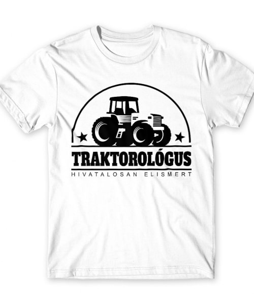 Traktorológus Traktoros Póló - Traktoros