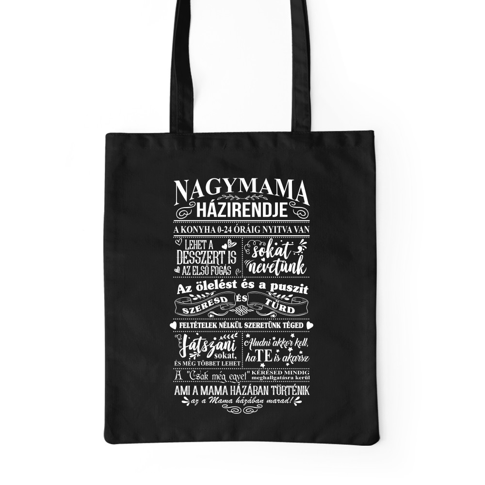 Nagymama házirendje Prémium Vászontáska