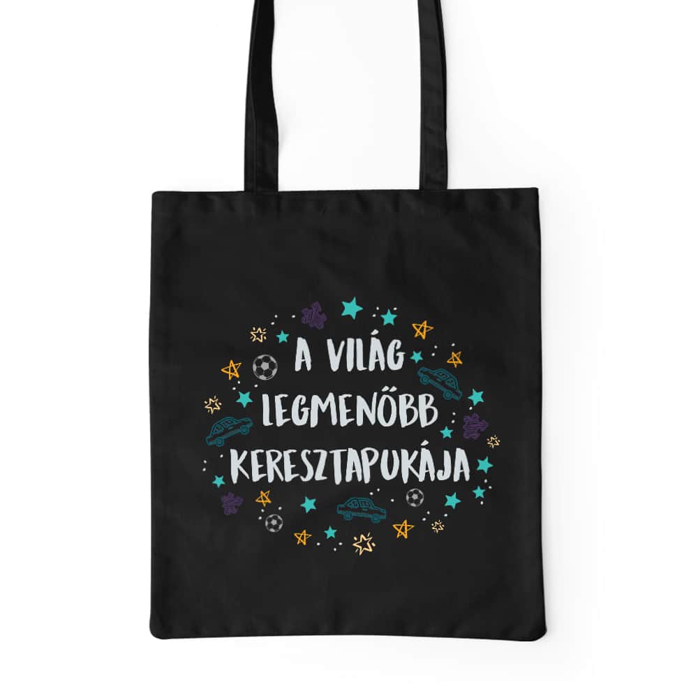 Legmenőbb keresztapuka Prémium Vászontáska