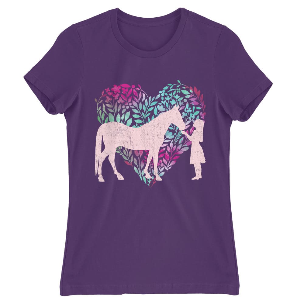 Horse and girl Női Póló