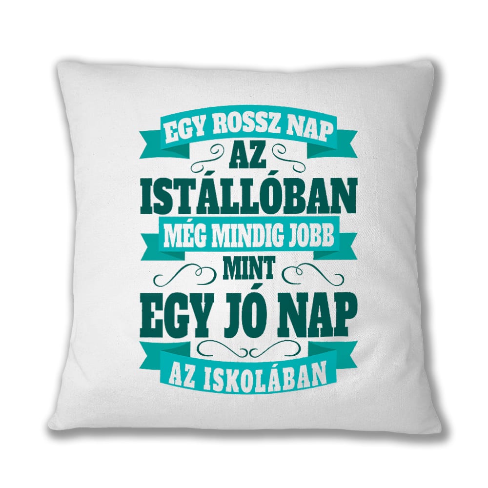 Rossz nap az istállóban vs jó nap az iskolában Párnahuzat