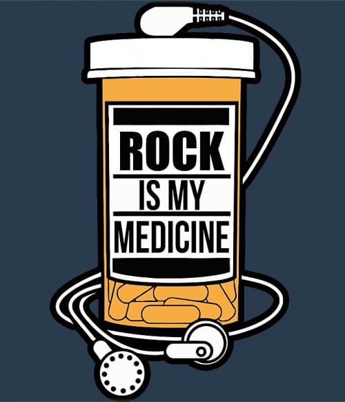 Rock is my Medicine Rocker Rocker Rocker Pólók, Pulóverek, Bögrék - Zene