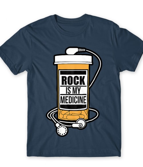 Rock is my Medicine Rocker Férfi Póló - Zene