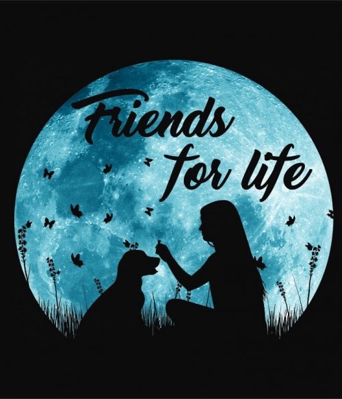 Friends for life - moon kutya Pólók, Pulóverek, Bögrék - Kutyás