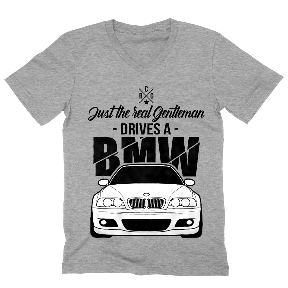 Just the real Gentleman - BMW E46 Férfi V-nyakú Póló