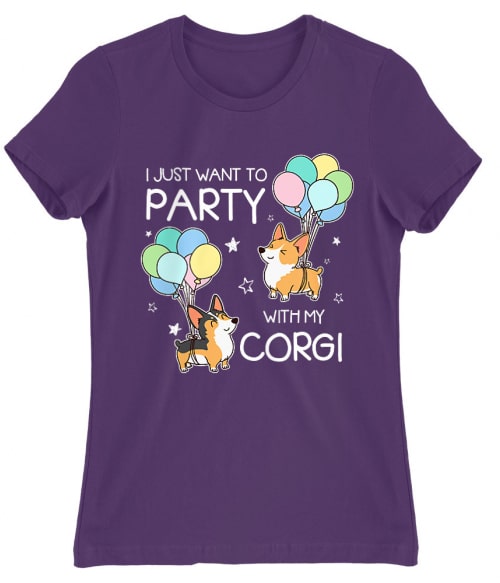 Party corgi Corgi Női Póló - Kutyás