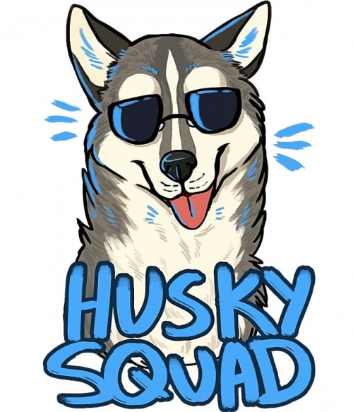 Husky squad Husky Husky Husky Pólók, Pulóverek, Bögrék - Kutyás