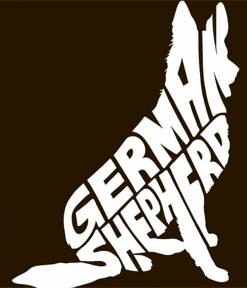 German Shepherd silhouette Német Juhász Pólók, Pulóverek, Bögrék - Német Juhász