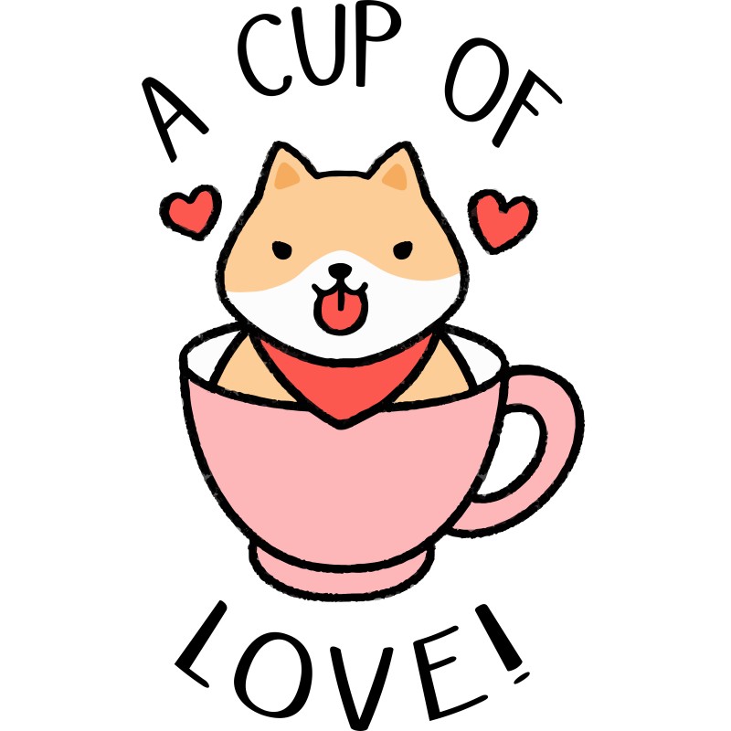A cup of love - shiba