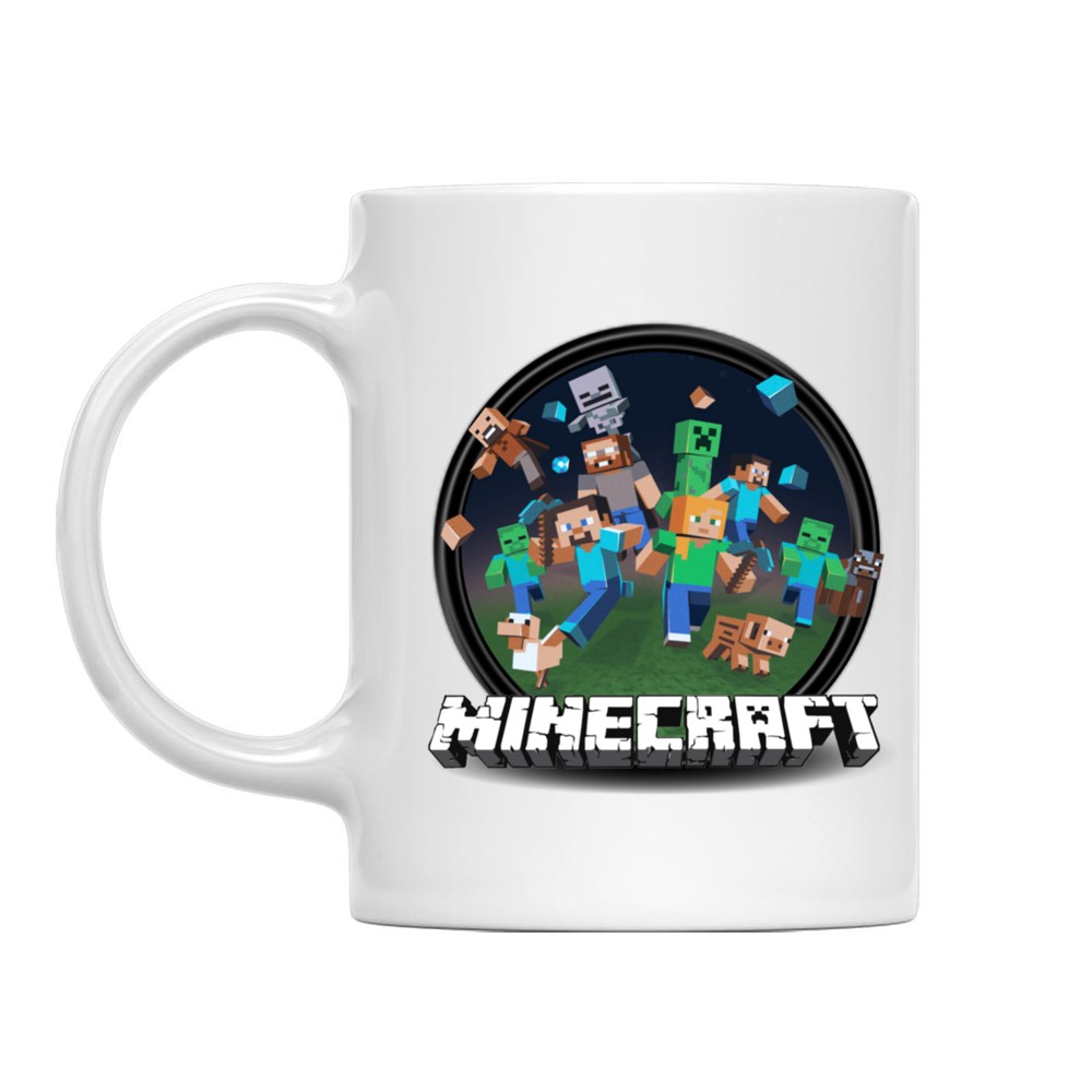 Kerek Minecraft logó 2 Bögre