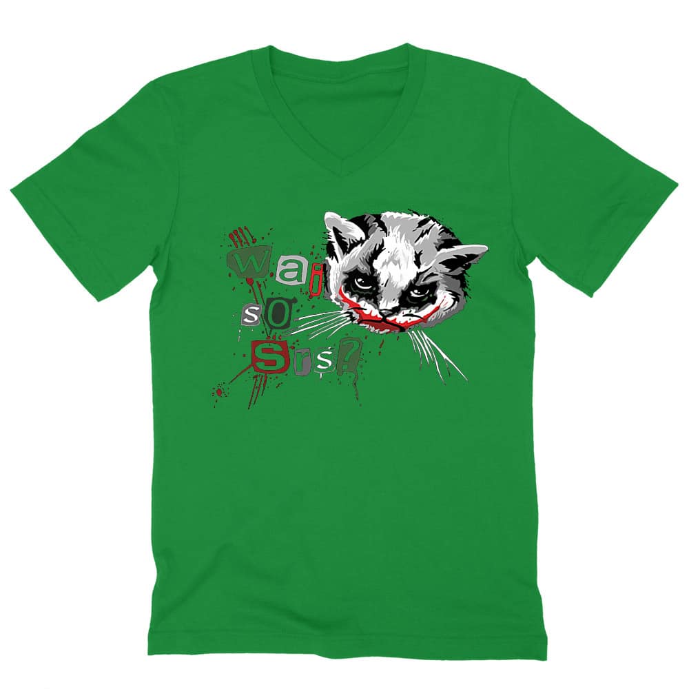 Joker Grumpy Cat Férfi V-nyakú Póló