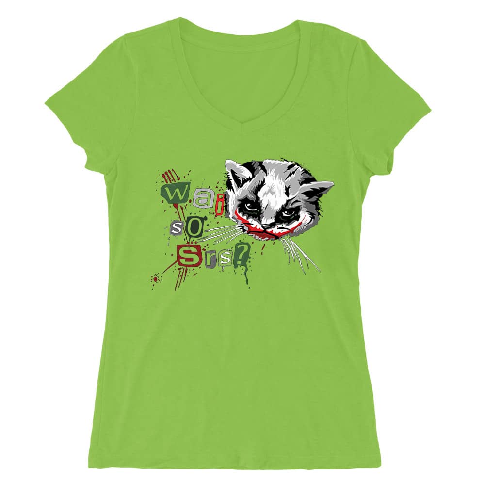 Joker Grumpy Cat Női V-nyakú Póló