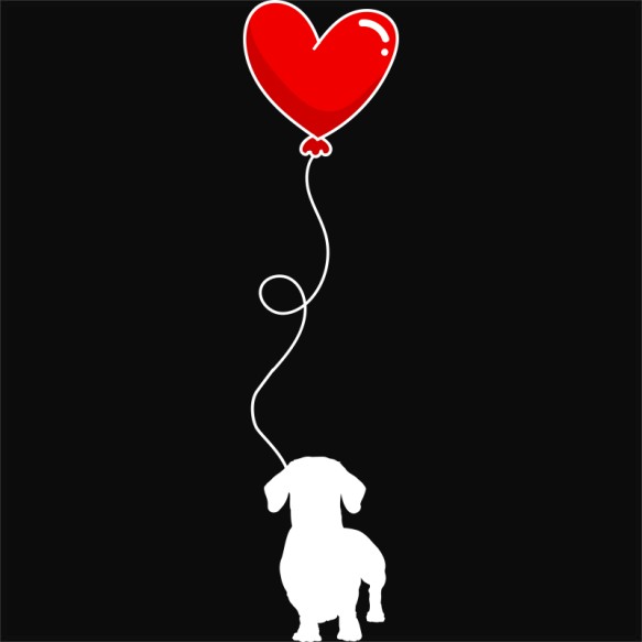 Dachshund balloon kutya Pólók, Pulóverek, Bögrék - Tacskó