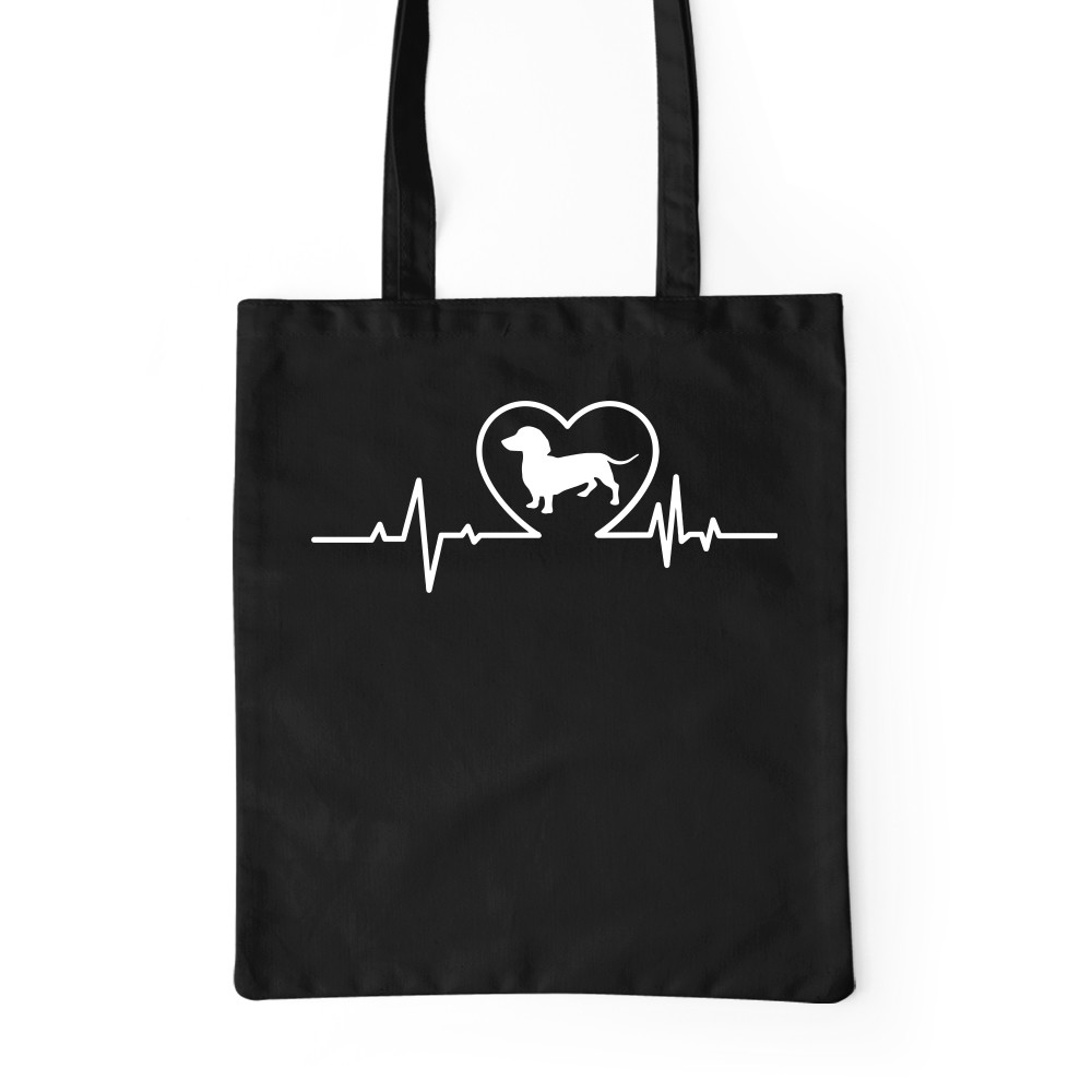 Dachshund heart Prémium Vászontáska