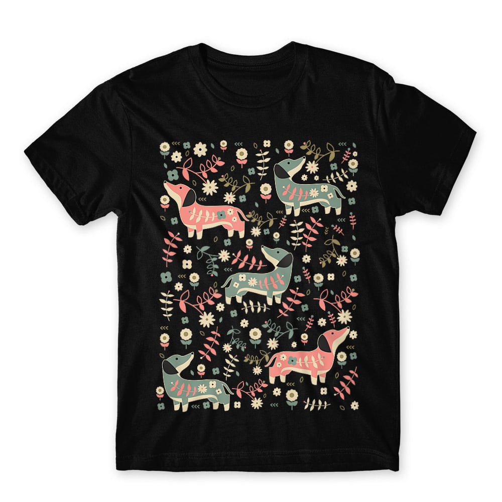 Dachshund pattern Férfi Póló