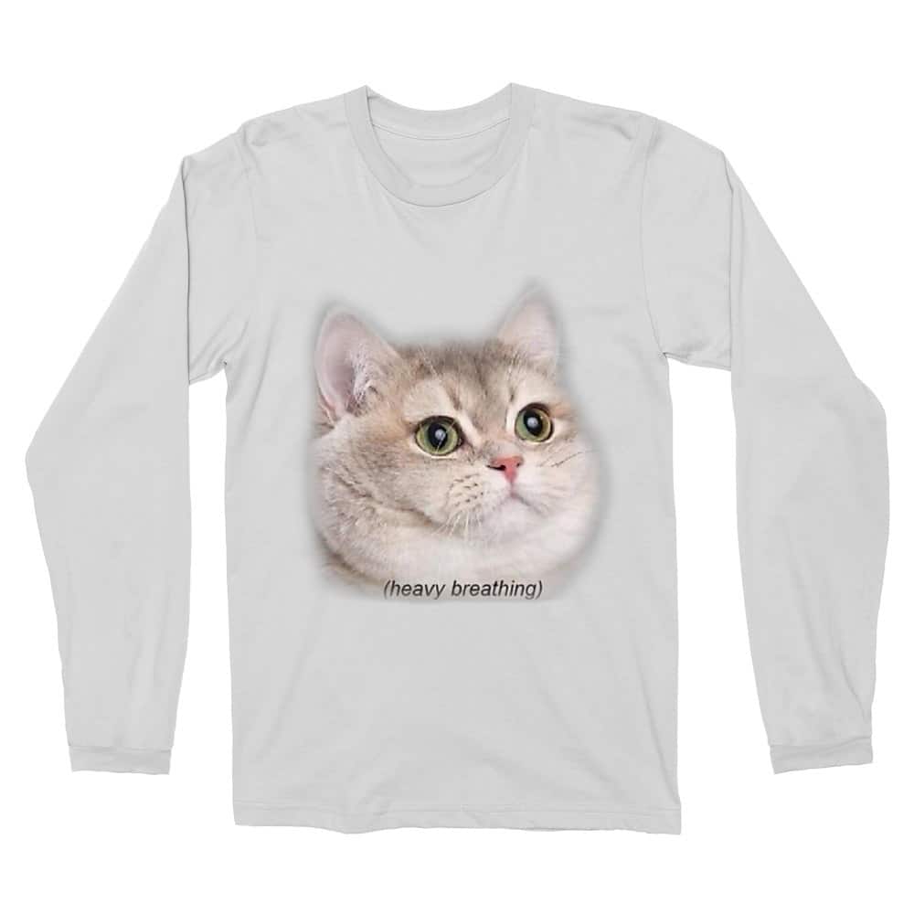 Heavy Breathing Cat Férfi Hosszúujjú Póló