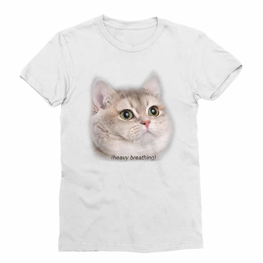Heavy Breathing Cat Férfi Testhezálló Póló