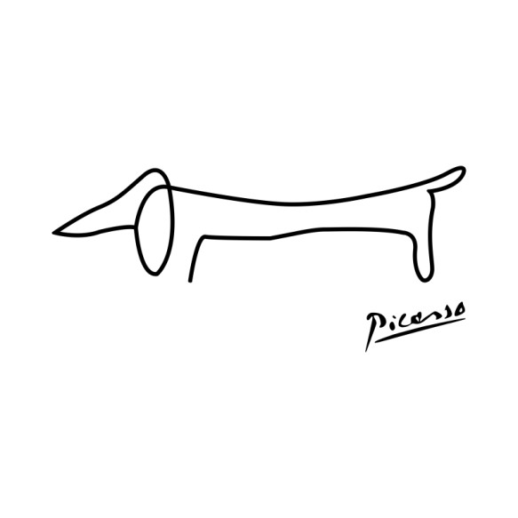 Dachshund picasso kutya Pólók, Pulóverek, Bögrék - Tacskó