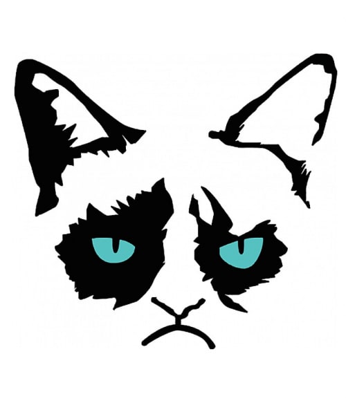 Grumpy Cat Eyes Mém Pólók, Pulóverek, Bögrék - Poénos