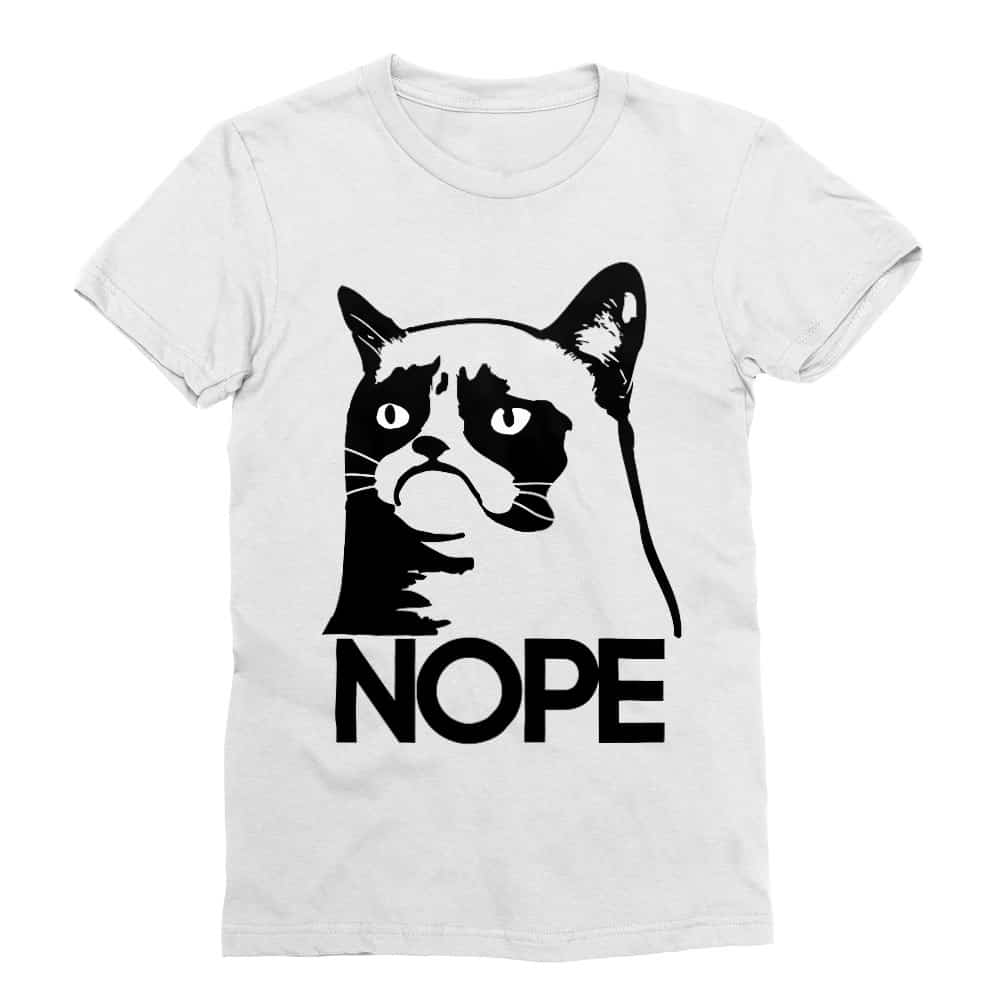 Grumpy Cat Nope Férfi Testhezálló Póló