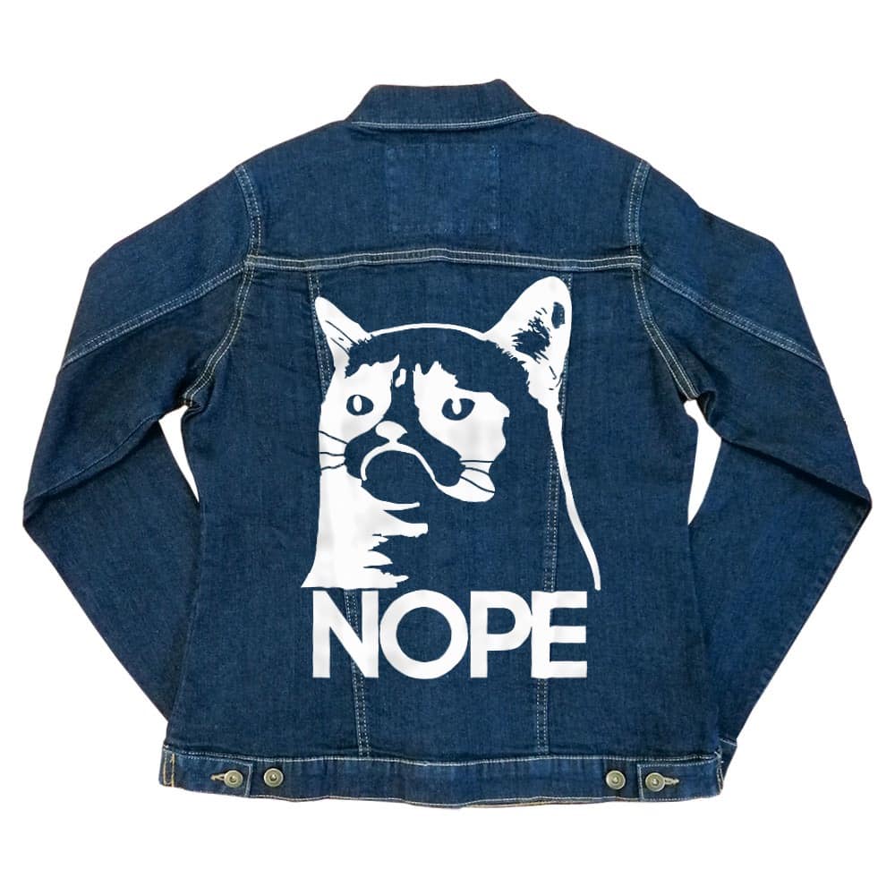 Grumpy Cat Nope Női Farmerkabát