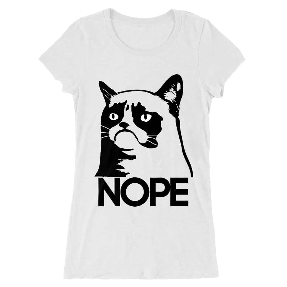 Grumpy Cat Nope Női Hosszított Póló