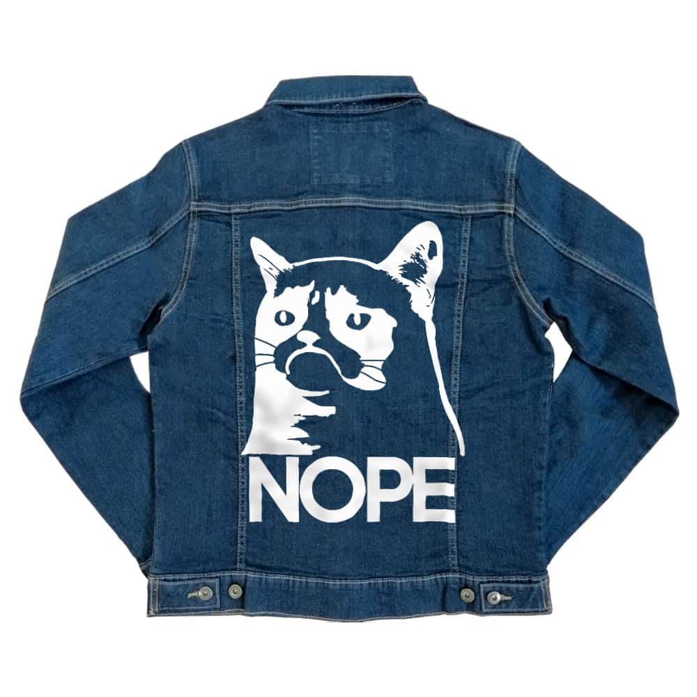 Grumpy Cat Nope Unisex Farmerkabát