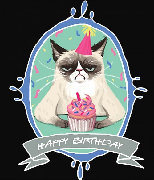 Grumpy Cat Birthday Mém Pólók, Pulóverek, Bögrék - Poénos