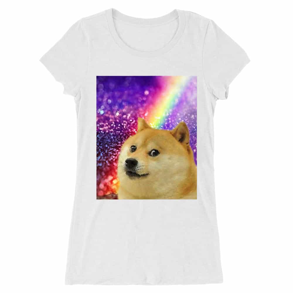 Doge Rainbow Női Hosszított Póló