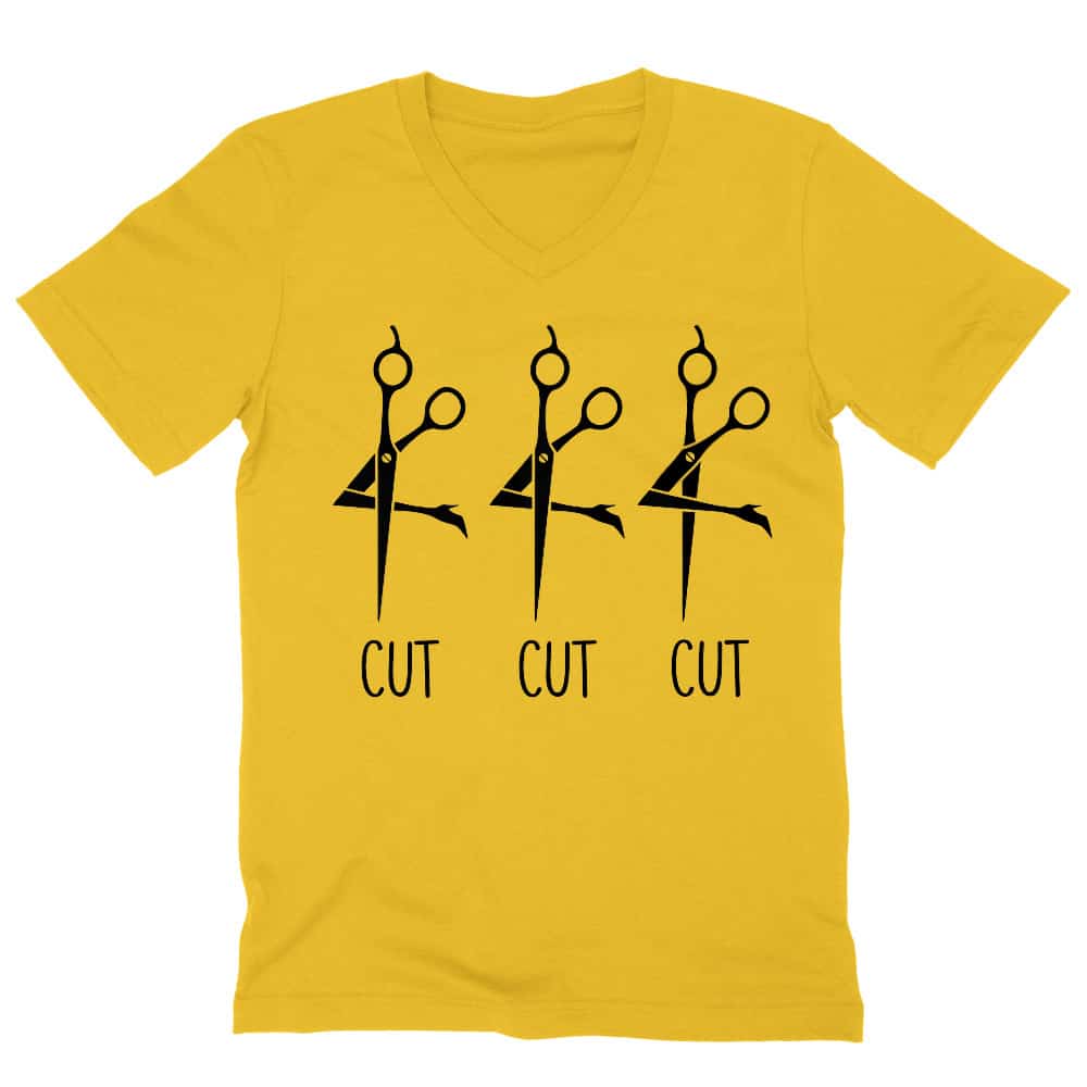 Cut cut cut Férfi V-nyakú Póló