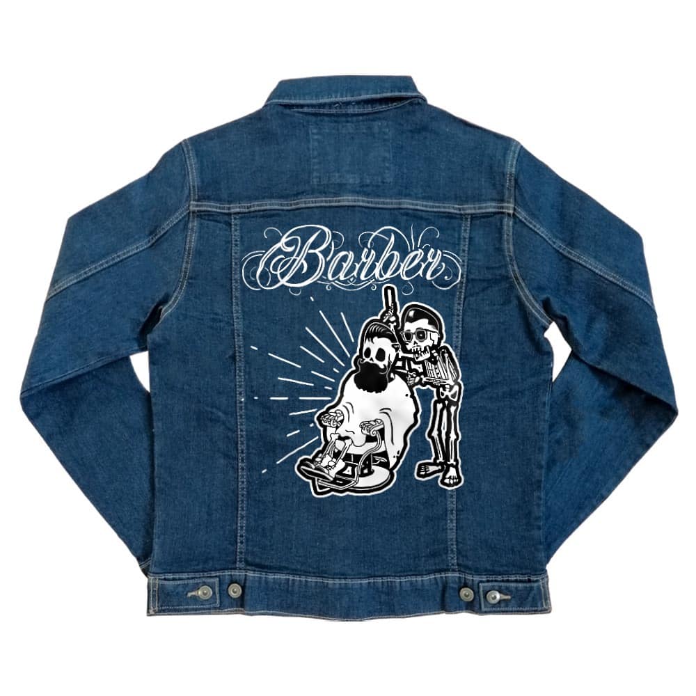 Skeleton barber Unisex Farmerkabát