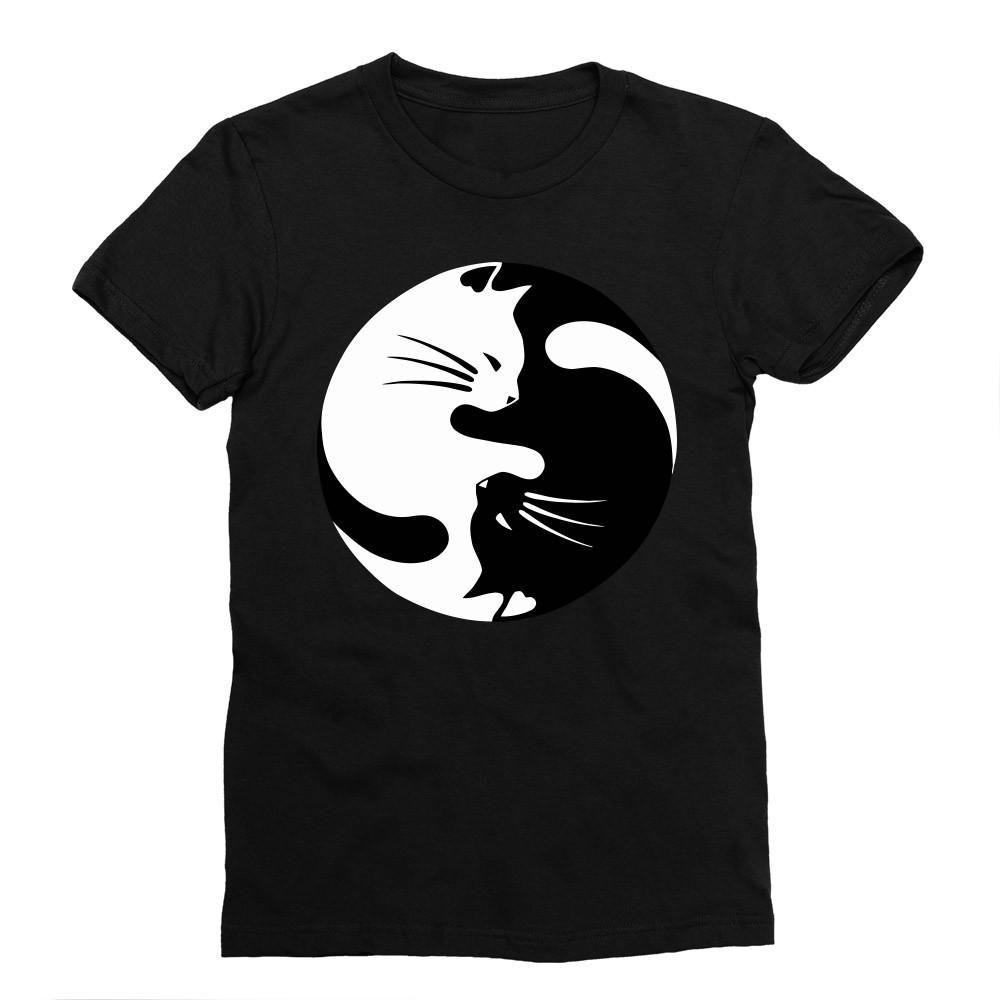 Yin Yang cica Férfi Testhezálló Póló
