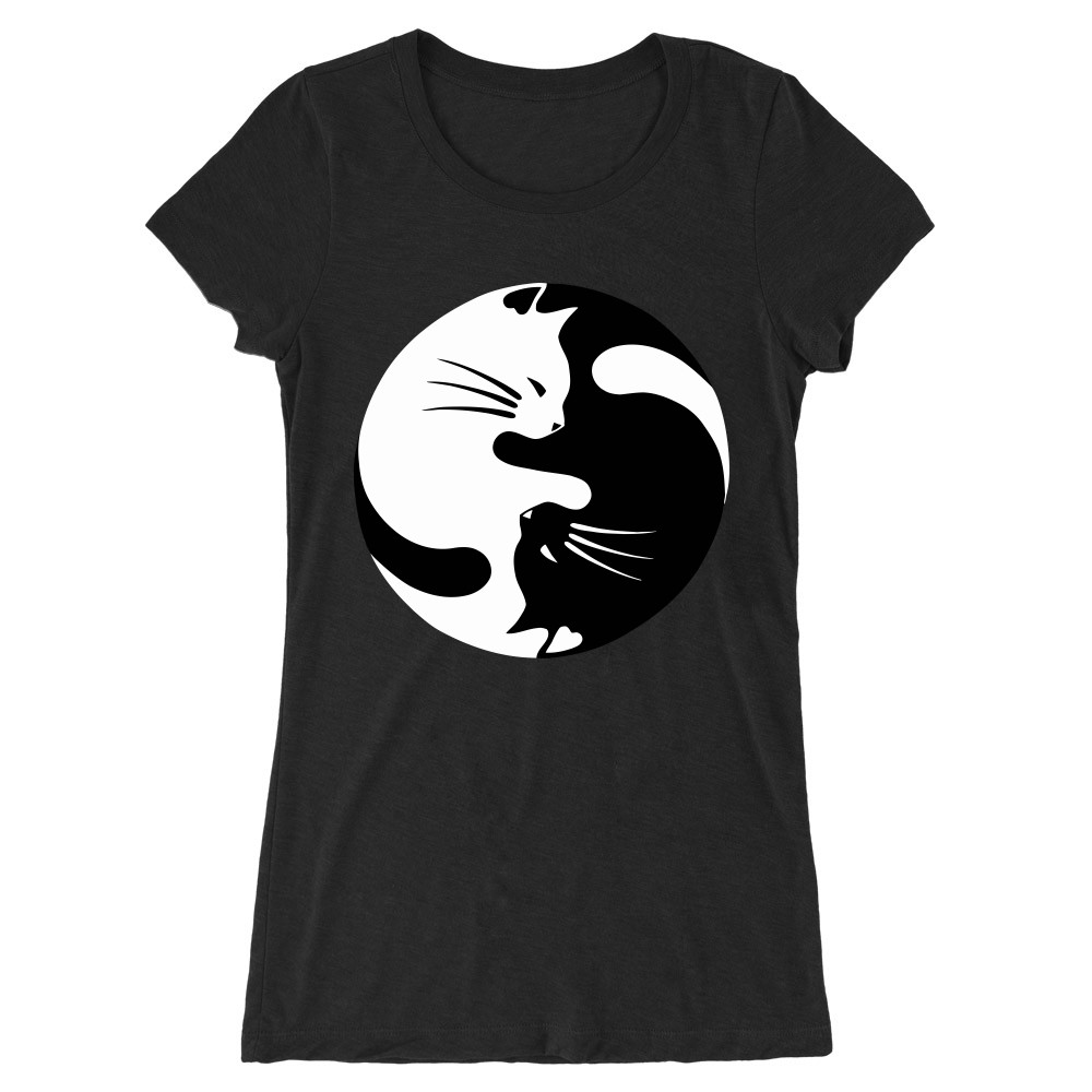 Yin Yang cica Női Hosszított Póló