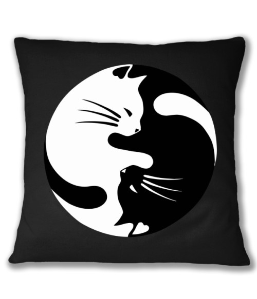 Yin Yang cica Állatos Párnahuzat - Cicás