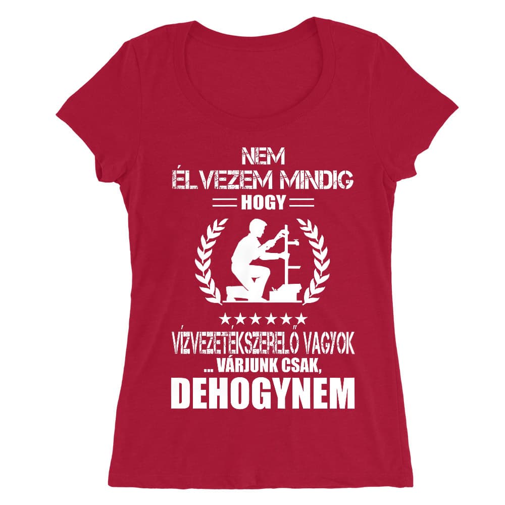 Nem élvezem mindig - vízvezetékszerelő Női O-nyakú Póló