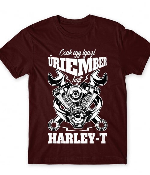 Csak egy igazi Úriember hajt Harley-t Harley Davidson Motor Póló - Motoros