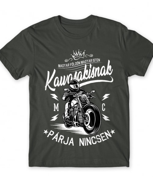 Magyar földön Magyar Isten - Kawasaki Motoros Póló - Motoros