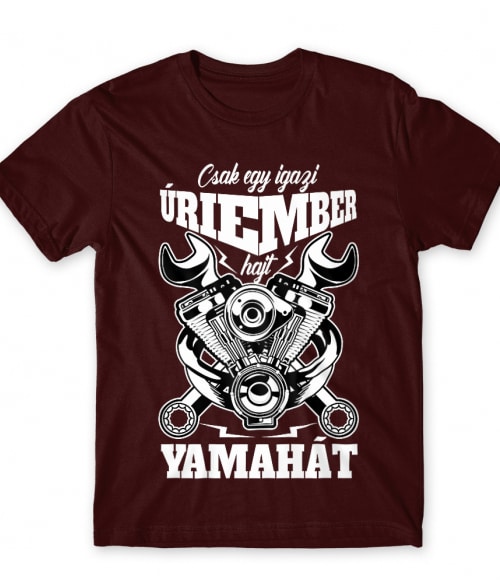 Csak egy igazi Úriember hajt Yamahát Motoros Férfi Póló - Yamaha Motor