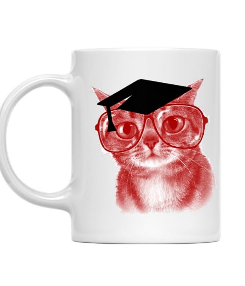 Egyetemi piros cica S. Oszkár Bögre - S. Oszkár