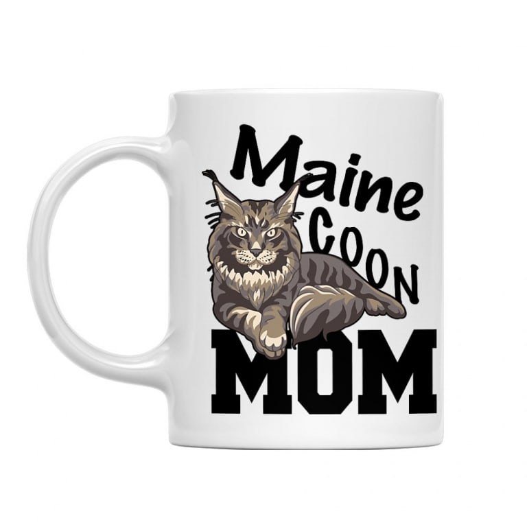 Maine Coon mom dark grey - Bögre
